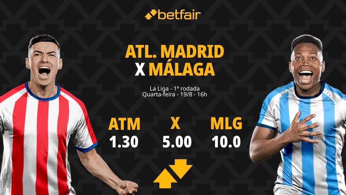 Atlético de Madrid x Málaga - La Liga: Notícias, Odds, Estatísticas, Escalações, Horário, Onde Assistir