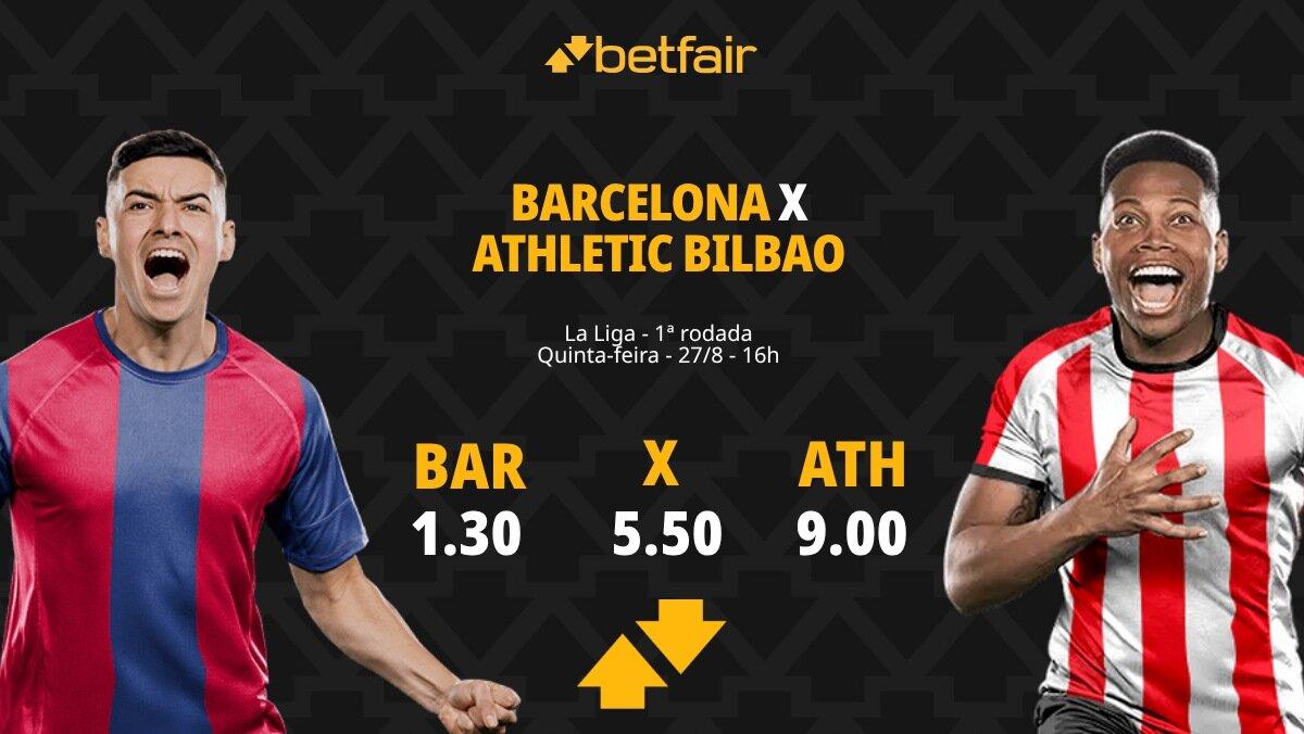Barcelona x Athletic Bilbao - La Liga: Notícias, Odds, Estatísticas, Escalações, Horário, Onde Assistir