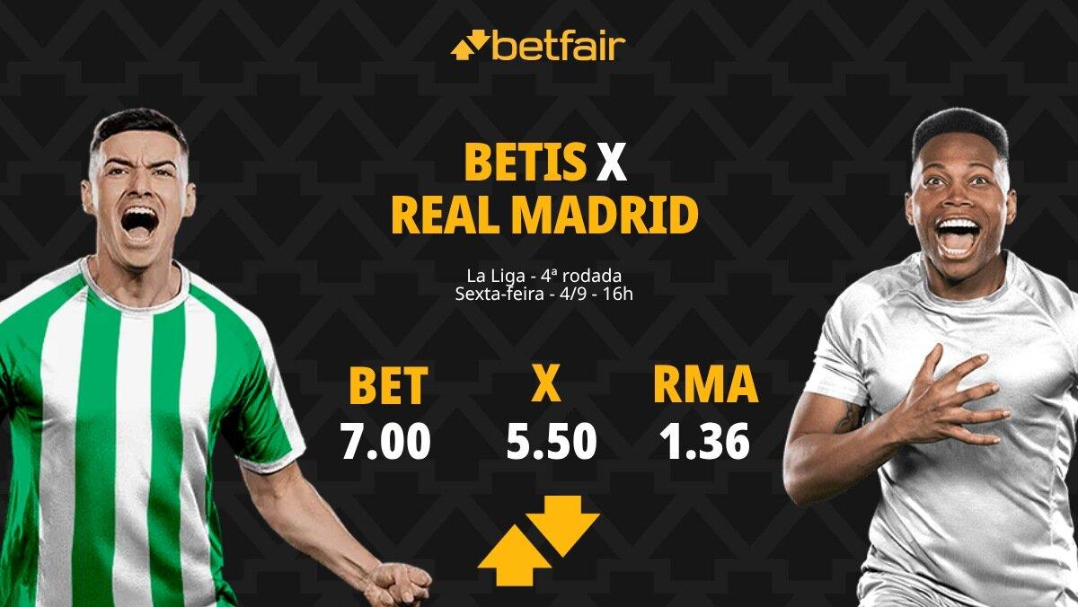 Betis x Real Madrid - La Liga: Notícias, Odds, Estatísticas, Escalações, Horário, Onde Assistir