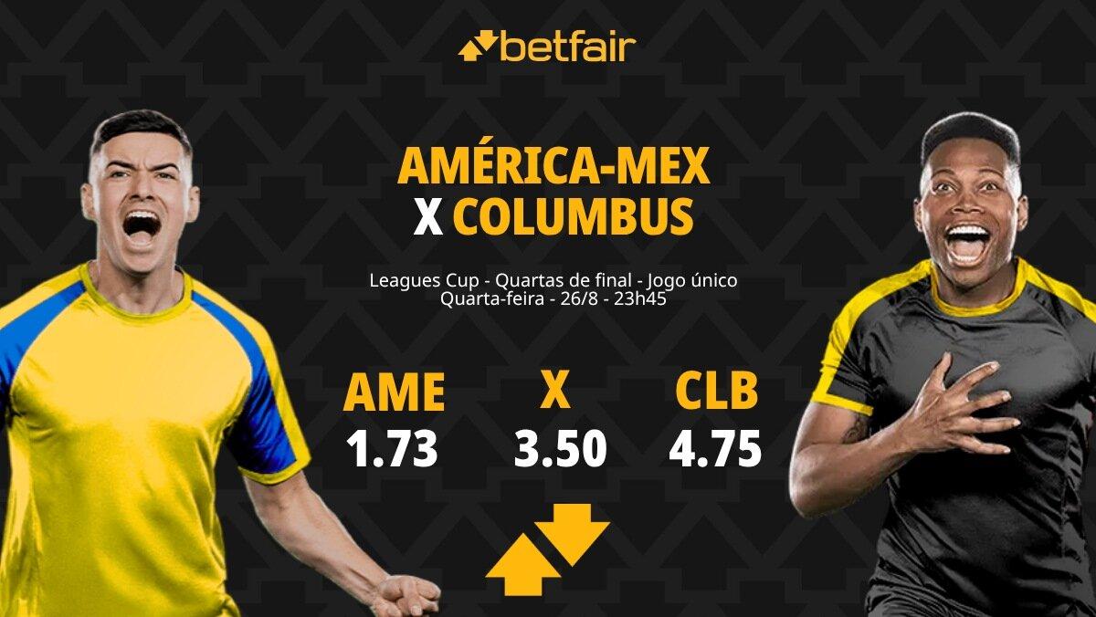 América do México x Columbus Crew - Leagues Cup: Notícias, Odds, Estatísticas, Escalações, Horário, Onde Assistir