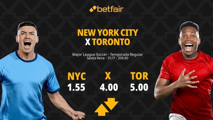 New York City x Toronto - MLS 2026: Notícias, Odds, Estatísticas, Escalações, Horário, Onde Assistir