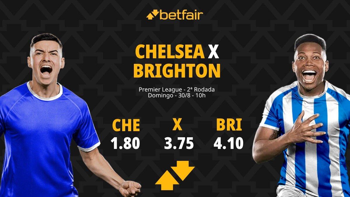Chelsea x Brighton - Premier League: Notícias, Odds, Estatísticas, Escalações, Horário, Onde Assistir