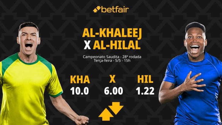 Al-Khaleej x Al-Hilal - Campeonato Saudita: Dicas, Palpites, Odds, Escalações, Horário, Onde Assistir