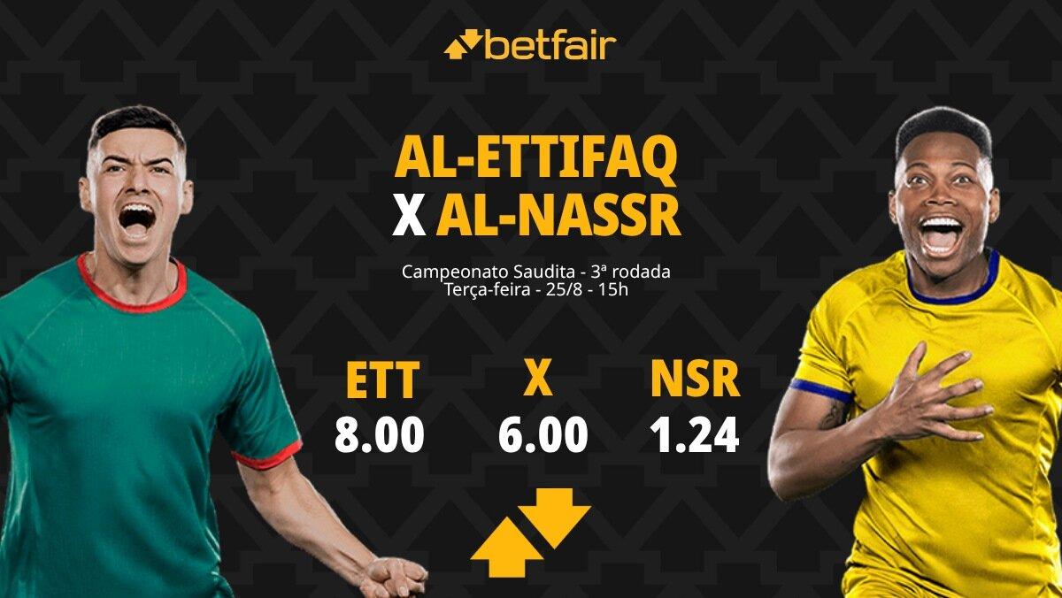 Al-Ettifaq x Al-Nassr - Campeonato Saudita: Notícias, Odds, Estatísticas, Escalações, Horário, Onde Assistir