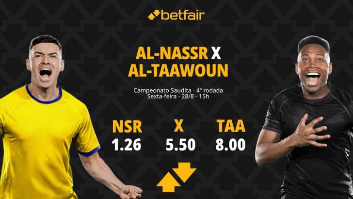 Al-Nassr x Al-Taawoun - Campeonato Saudita: Notícias, Odds, Estatísticas, Escalações, Horário, Onde Assistir