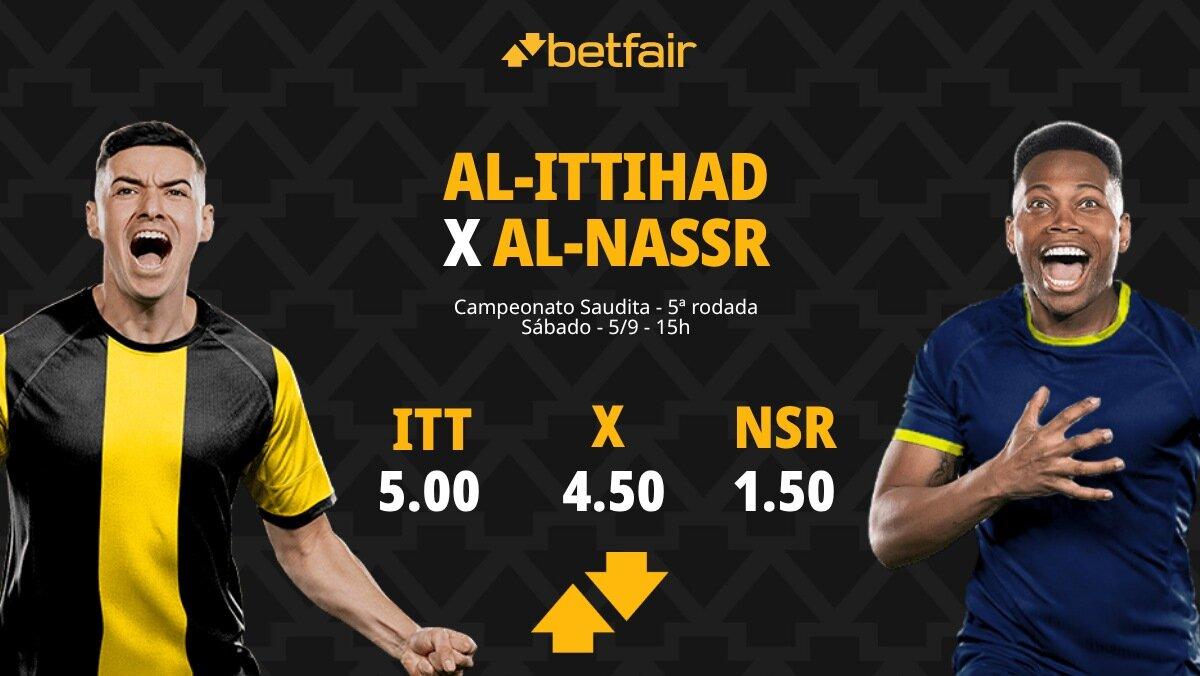 Al-Ittihad x Al-Nassr - Campeonato Saudita: Notícias, Odds, Estatísticas, Escalações, Horário, Onde Assistir