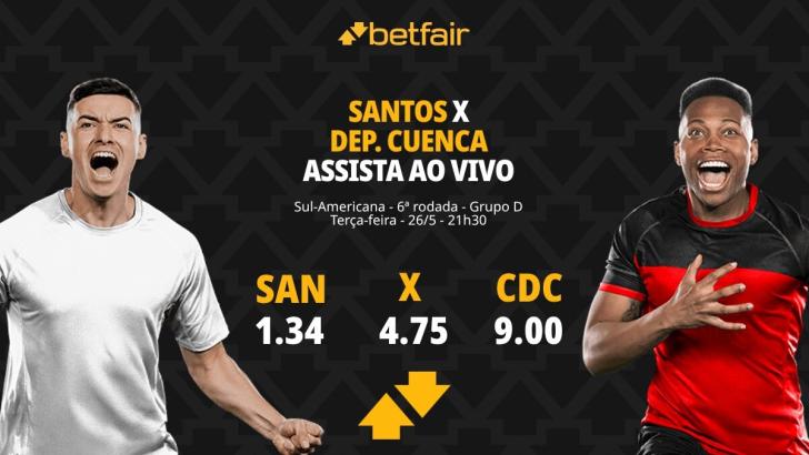 Santos x Deportivo Cuenca - Sul-Americana 2026: Dicas, Palpites, Odds, Escalações, Horário, Onde Assistir