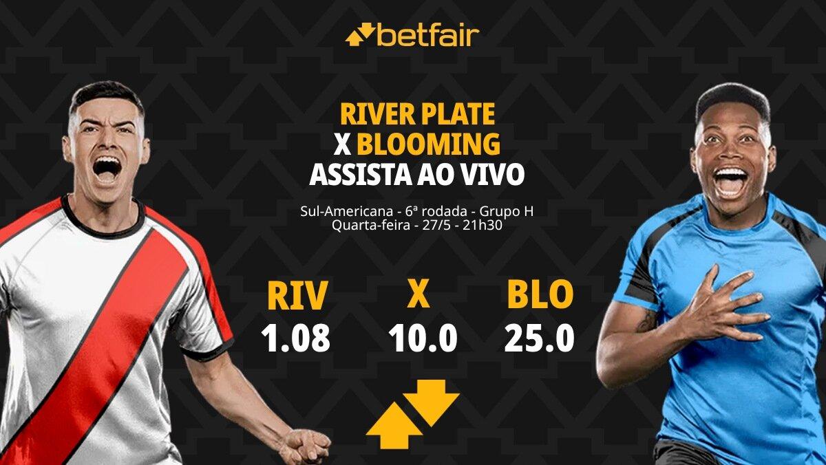 River Plate x Blooming - Sul-Americana 2026: Dicas, Palpites, Odds, Escalações, Horário, Onde Assistir