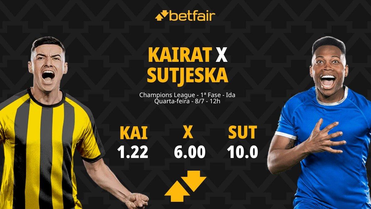 Kairat x Sutjeska Niksic - Champions League: Dicas, Palpites, Odds, Escalações, Horário, Onde Assistir