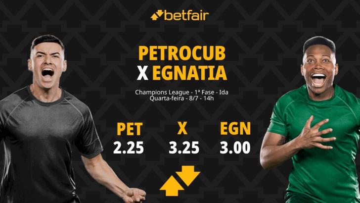 Petrocub x Egnatia - Champions League: Dicas, Palpites, Odds, Escalações, Horário, Onde Assistir