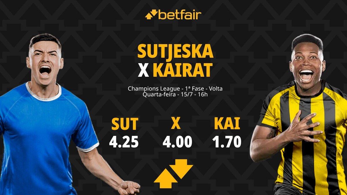 Sutjeska Niksic x Kairat - Champions League: Dicas, Palpites, Odds, Escalações, Horário, Onde Assistir