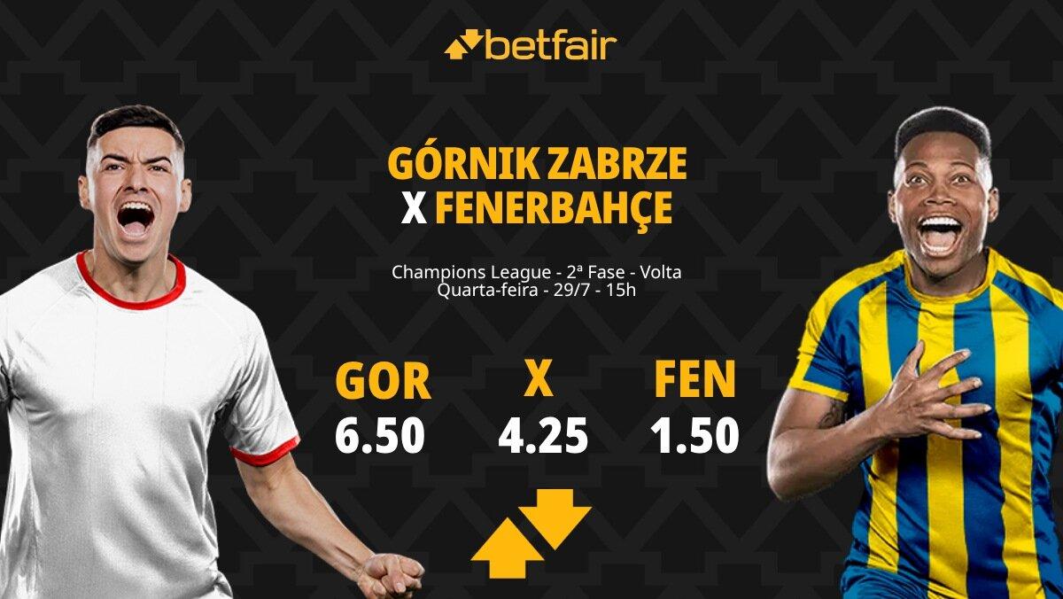 Górnik Zabrze x Fenerbahçe - Champions League: Notícias, Odds, Estatísticas, Escalações, Horário, Onde Assistir
