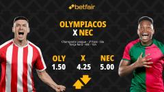Olympiacos x NEC - Champions League: Notícias, Odds, Estatísticas, Escalações, Horário, Onde Assistir