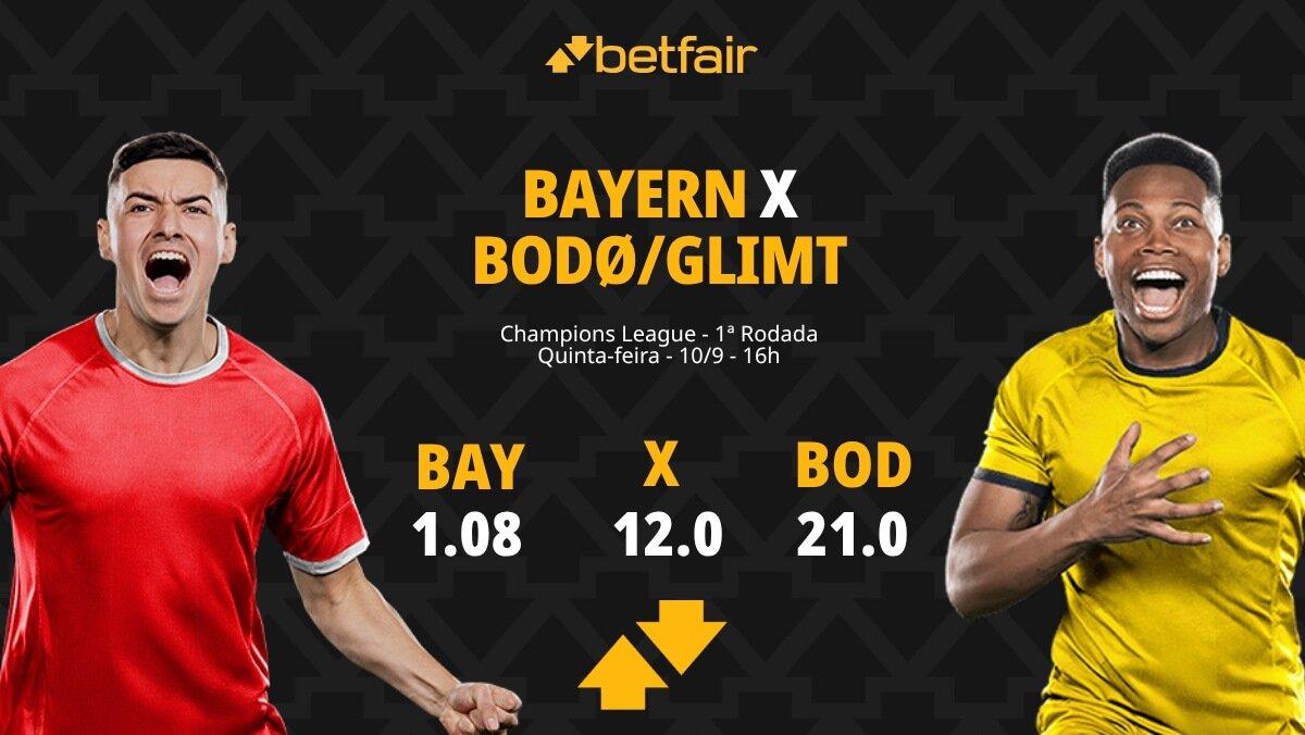 Bayern de Munique x Bodo/Glimt - Champions League: Notícias, Odds, Estatísticas, Escalações, Horário, Onde Assistir