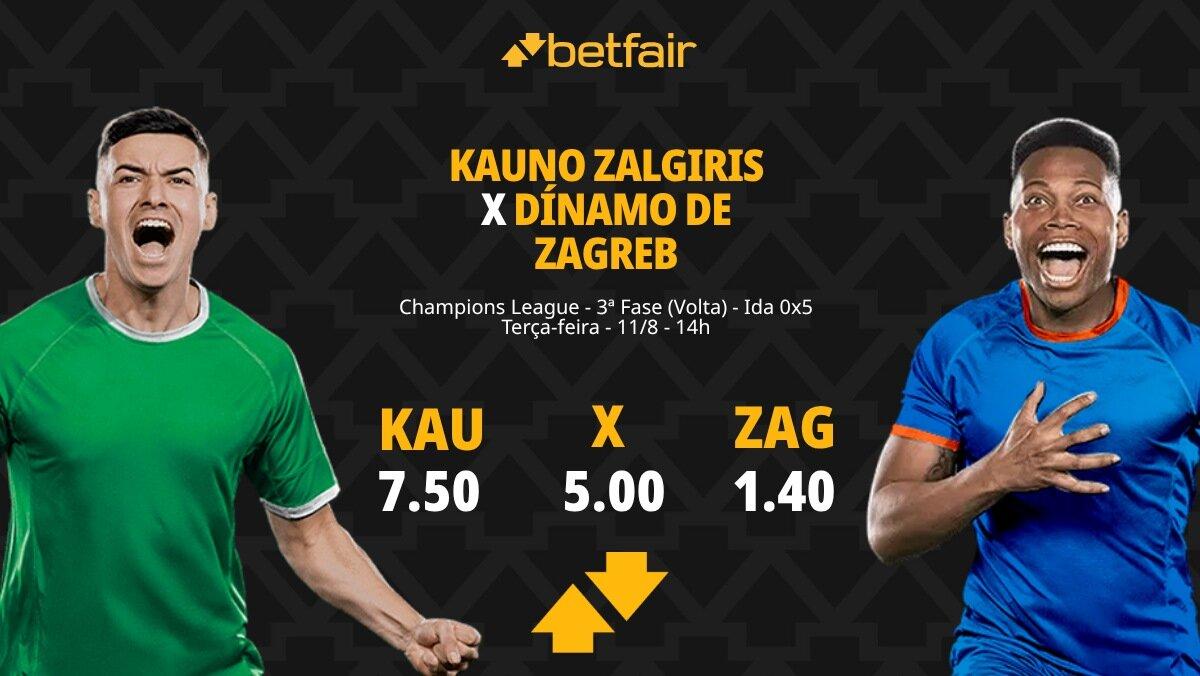 Kauno Zalgiris x Dínamo de Zagreb - Champions League: Notícias, Odds, Estatísticas, Escalações, Horário, Onde Assistir
