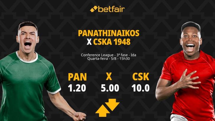 Panathinaikos x CSKA 1948 - Conference League: Notícias, Odds, Estatísticas, Escalações, Horário, Onde Assistir