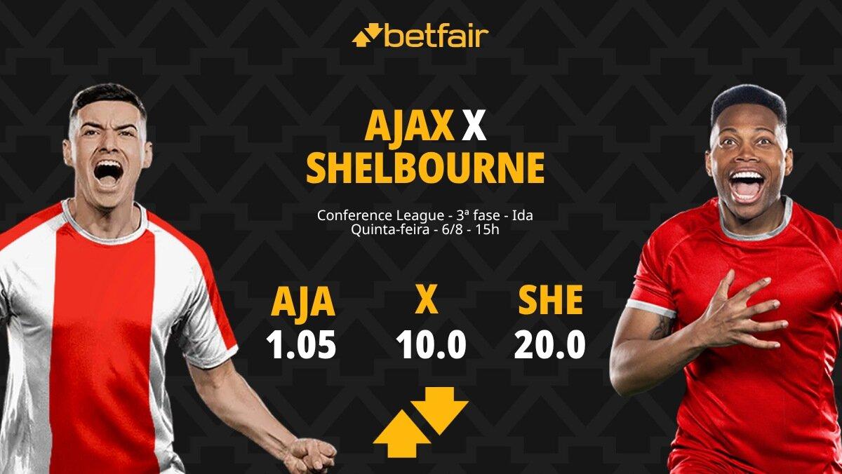 Ajax x Shelbourne - Conference League: Notícias, Odds, Estatísticas, Escalações, Horário, Onde Assistir