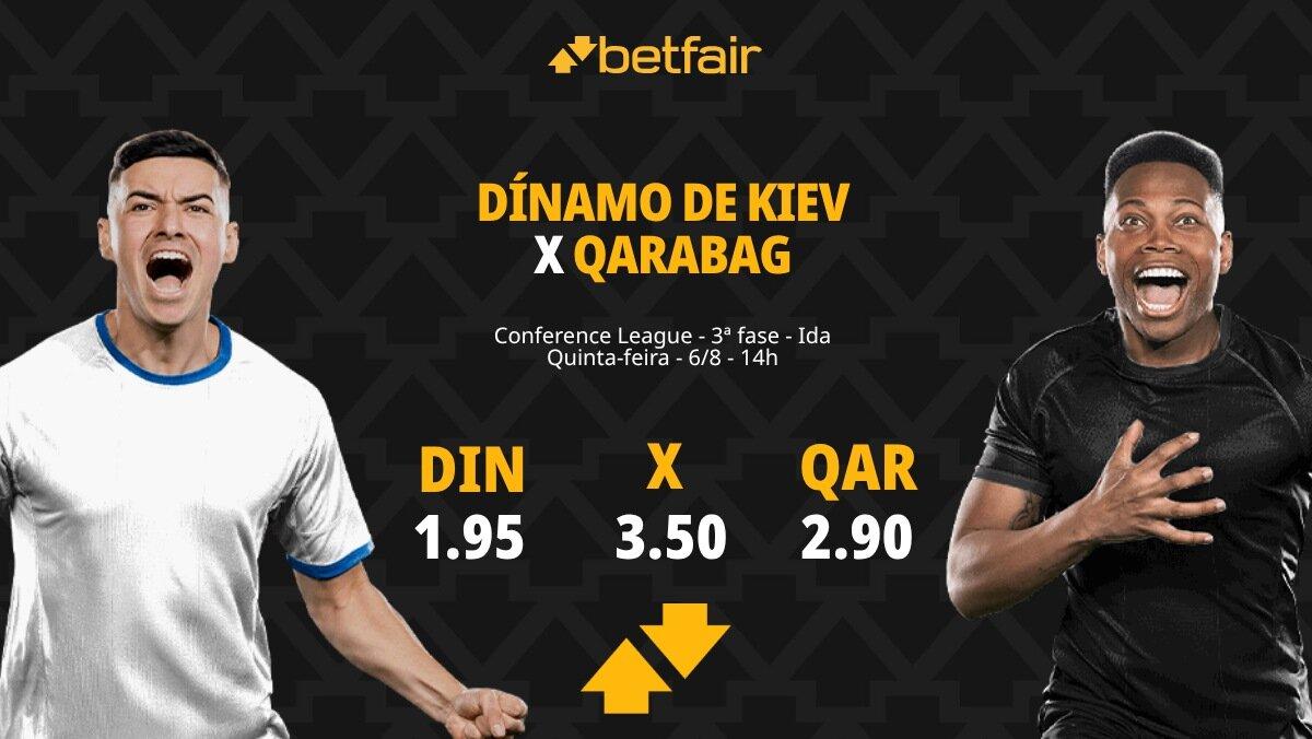Dínamo de Kiev x Qarabağ - Conference League: Notícias, Odds, Estatísticas, Escalações, Horário, Onde Assistir