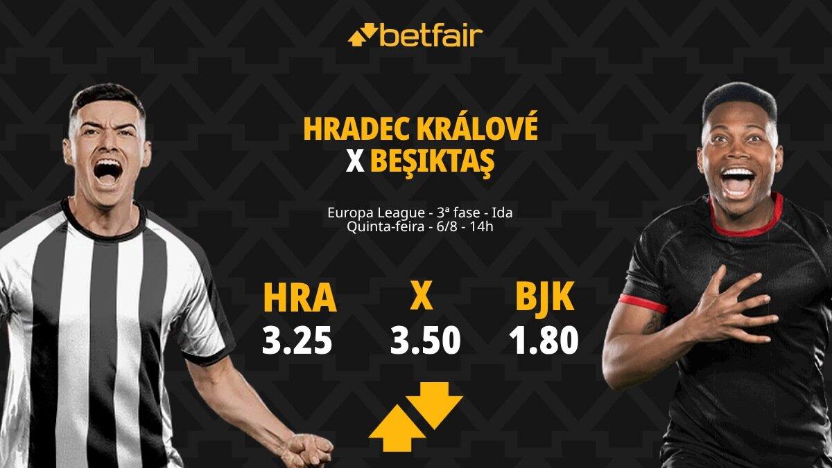 Hradec Králové x Besiktas - Europa League: Notícias, Odds, Estatísticas, Escalações, Horário, Onde Assistir