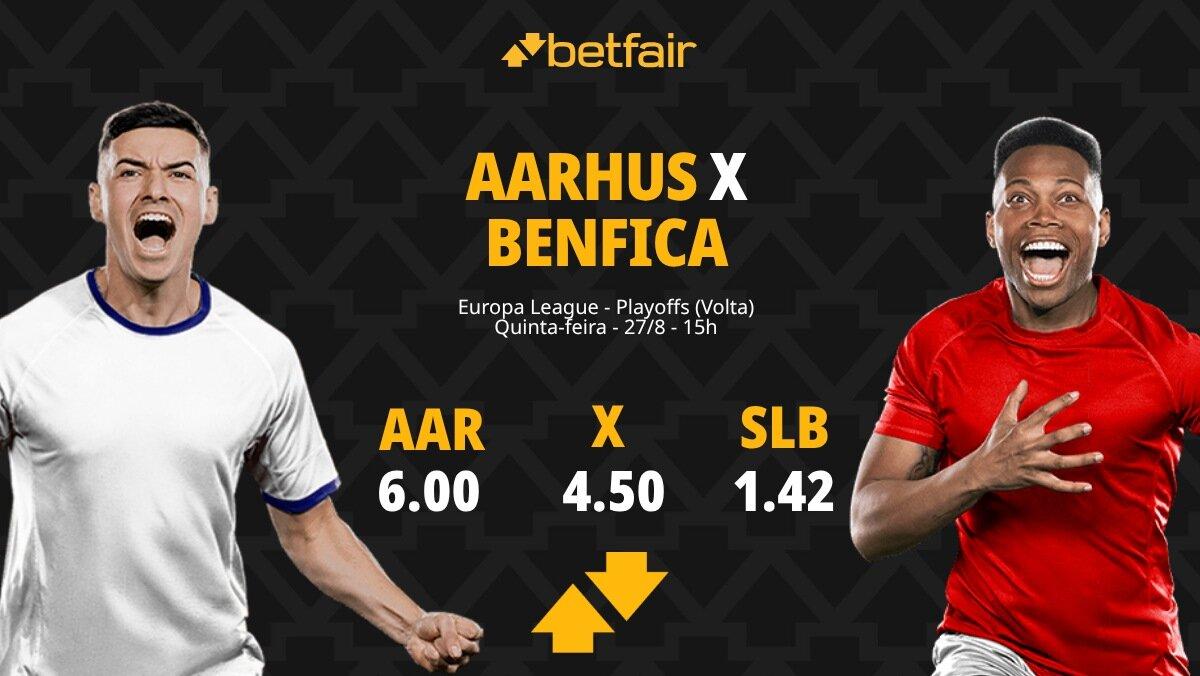 Aarhus x Benfica - Europa League: Notícias, Odds, Estatísticas, Escalações, Horário, Onde Assistir
