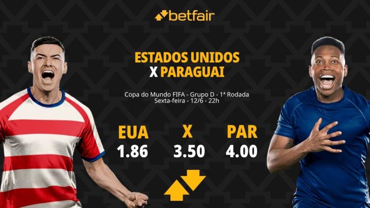 Estados Unidos x Paraguai - Copa do Mundo 2026: Dicas, Palpites, Odds, Escalações, Horário, Onde Assistir