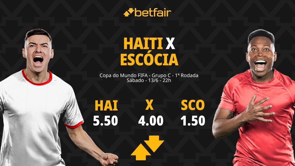 Haiti x Escócia - Copa do Mundo 2026: Dicas, Palpites, Odds, Escalações, Horário, Onde Assistir