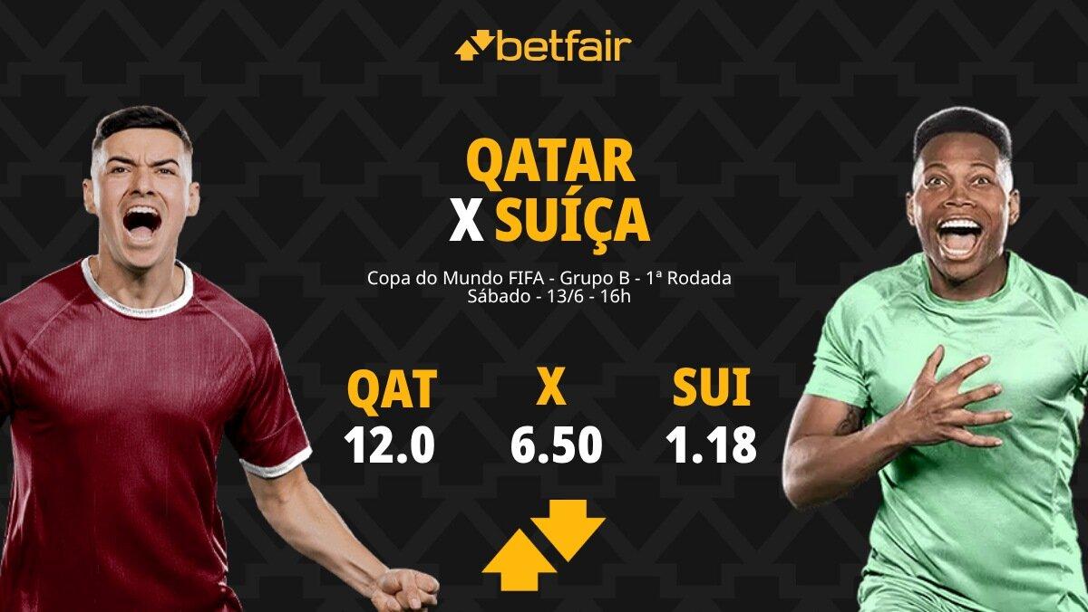 Catar x Suíça - Copa do Mundo 2026: Dicas, Palpites, Odds, Escalações, Horário, Onde Assistir