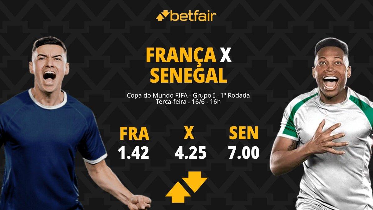 França x Senegal - Copa do Mundo 2026: Dicas, Palpites, Odds, Escalações, Horário, Onde Assistir