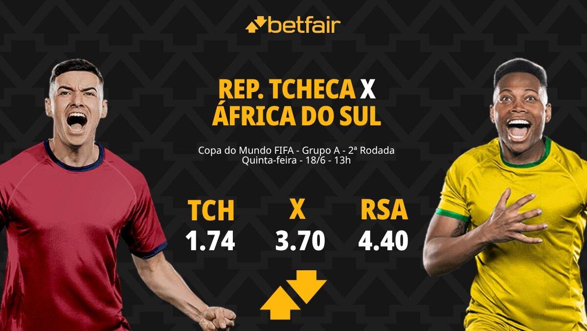 República Tcheca x África do Sul - Copa do Mundo 2026: Dicas, Palpites, Odds, Escalações, Horário, Onde Assistir