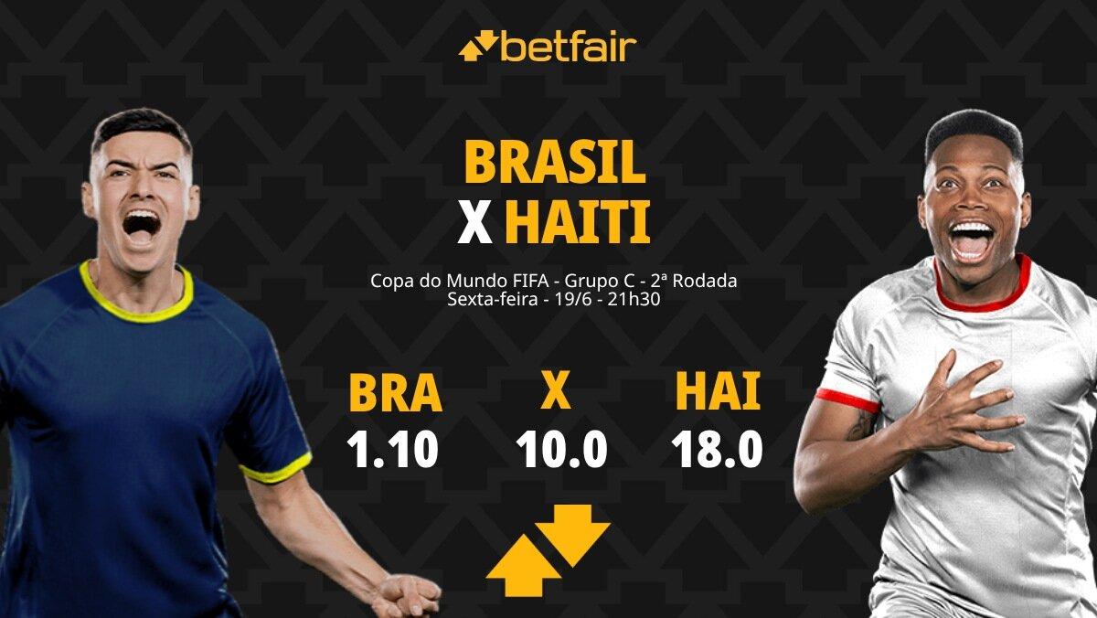 Brasil x Haiti - Copa do Mundo 2026: Dicas, Palpites, Odds, Escalações, Horário, Onde Assistir