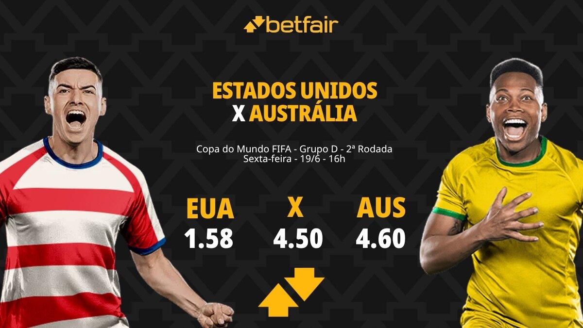 Estados Unidos x Austrália - Copa do Mundo 2026: Dicas, Palpites, Odds, Escalações, Horário, Onde Assistir