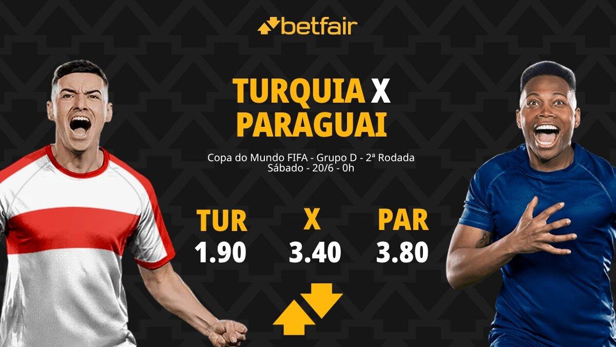 Turquia x Paraguai - Copa do Mundo 2026: Dicas, Palpites, Odds, Escalações, Horário, Onde Assistir