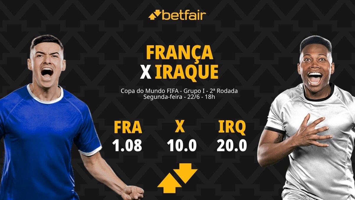 França x Iraque - Copa do Mundo 2026: Dicas, Palpites, Odds, Escalações, Horário, Onde Assistir