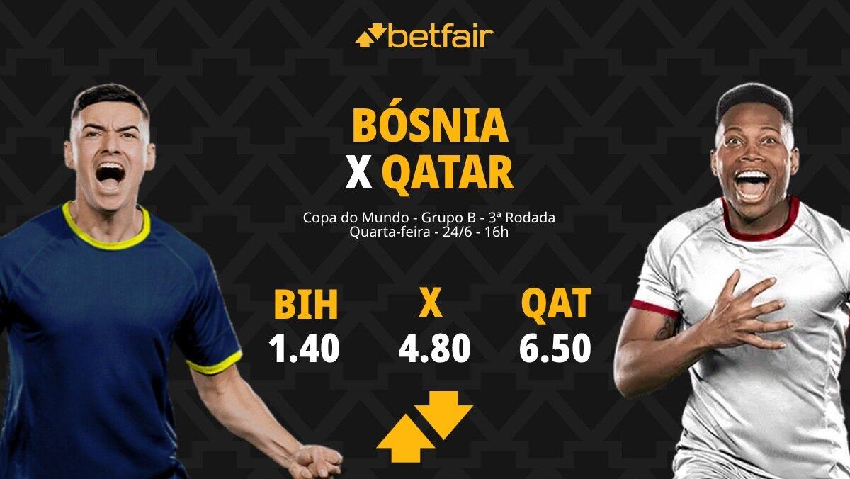 Bósnia e Herzegovina x Catar - Copa do Mundo 2026: Dicas, Palpites, Odds, Escalações, Horário, Onde Assistir