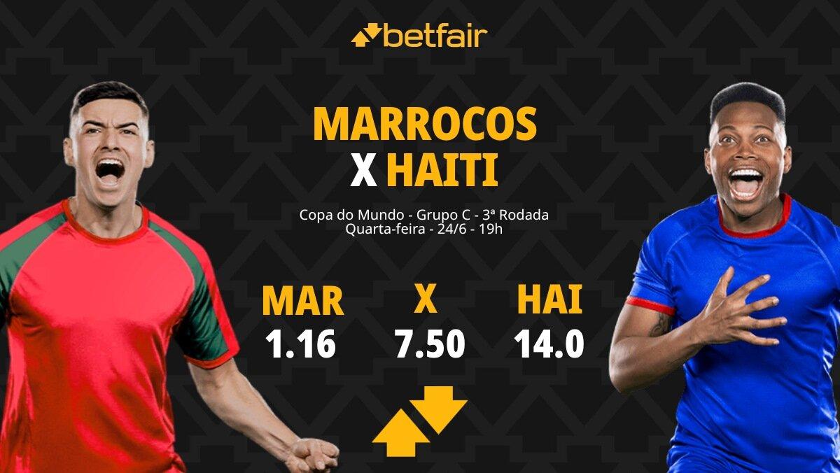 Marrocos x Haiti - Copa do Mundo 2026: Dicas, Palpites, Odds, Escalações, Horário, Onde Assistir