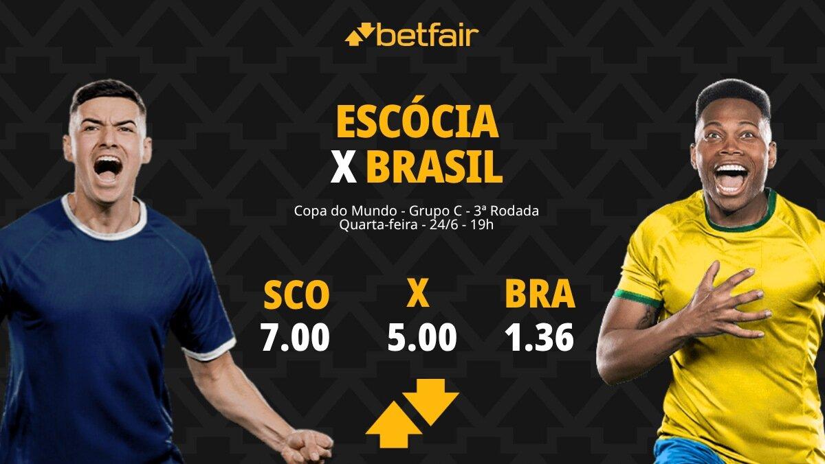 Escócia x Brasil - Copa do Mundo 2026: Dicas, Palpites, Odds, Escalações, Horário, Onde Assistir
