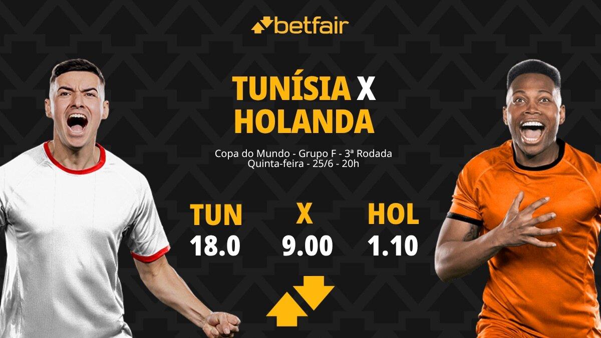 Tunísia x Holanda - Copa do Mundo 2026: Dicas, Palpites, Odds, Escalações, Horário, Onde Assistir