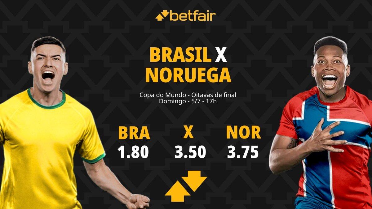 Brasil x Noruega - Copa do Mundo 2026: Dicas, Palpites, Odds, Escalações, Horário, Onde Assistir