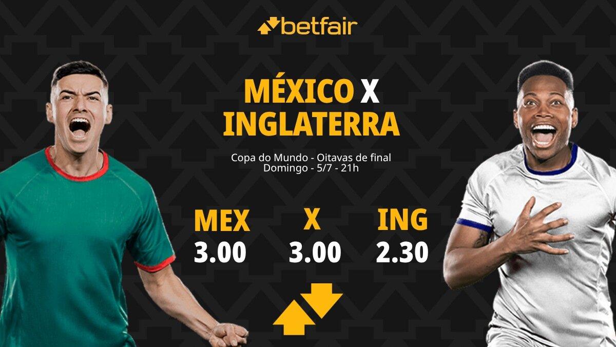 México x Inglaterra - Copa do Mundo 2026: Dicas, Palpites, Odds, Escalações, Horário, Onde Assistir