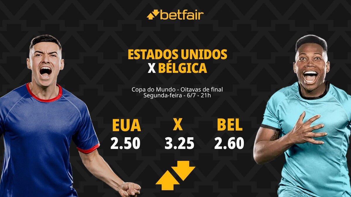 Estados Unidos x Bélgica - Copa do Mundo 2026: Dicas, Palpites, Odds, Escalações, Horário, Onde Assistir