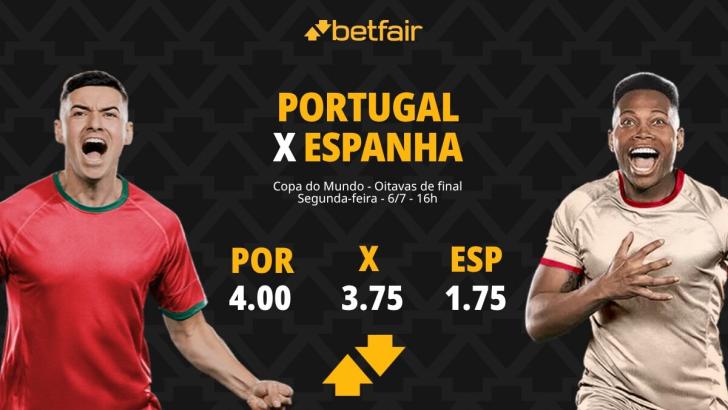 Portugal x Espanha - Copa do Mundo 2026: Dicas, Palpites, Odds, Escalações, Horário, Onde Assistir