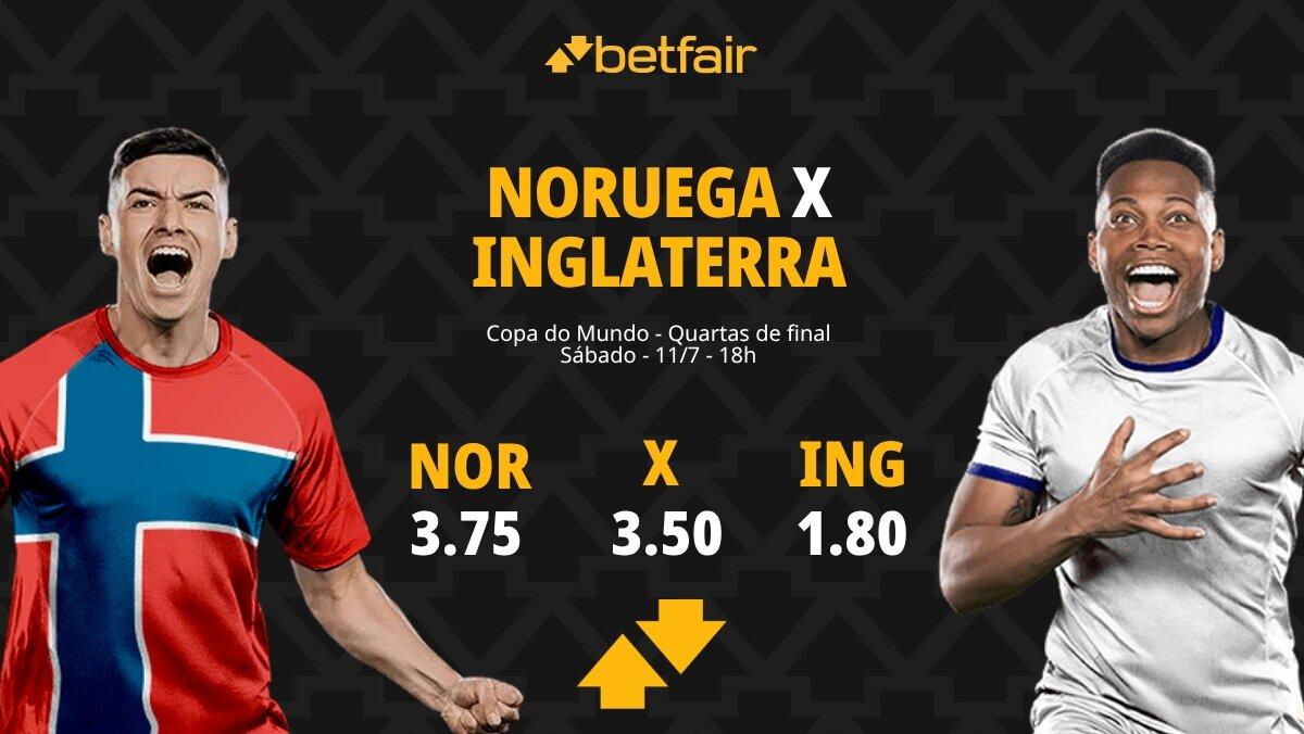 Noruega x Inglaterra - Copa do Mundo 2026: Dicas, Palpites, Odds, Escalações, Horário, Onde Assistir