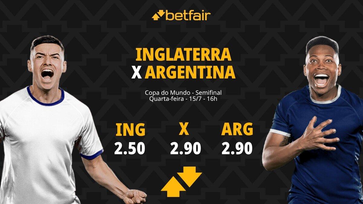 Palpites Inglaterra x Argentina - Copa do Mundo 2026: Dicas, Odds, Escalações, Horário, Onde Assistir